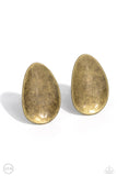 In PLAINS Sight - Brass Clip-On Earring
