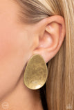 In PLAINS Sight - Brass Clip-On Earring