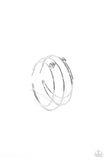 Theater Hoop - White Hoop Earring