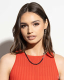 Safety Pin Sentiment - Black Hoop Earring