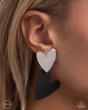 Romantic Occasion - Black Clip-On Earring