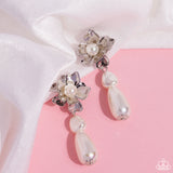 Esteemed Elite - White Clip-On Earring