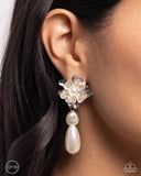 Esteemed Elite - White Clip-On Earring