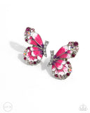 Decadent Descent - Pink Clip-On Earring