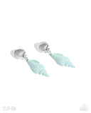Coastal Collage - Blue Clip-On Earring