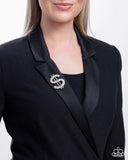 Raking in the Bling - White Brooch