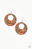 Put A Cork In It Red Earring