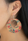Put A Cork In It Red Earring