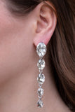 Red Carpet Radiance - White Post Earring