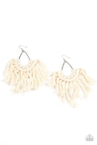 Wanna Piece Of MACRAME? - White Earring