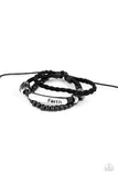 Let Faith Be Your Guide - Black Urban Bracelet