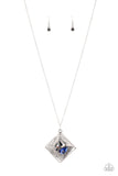 Timelessly Tilted - Blue Necklace
