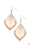 Pulling at My HARP-strings - Brown Earring