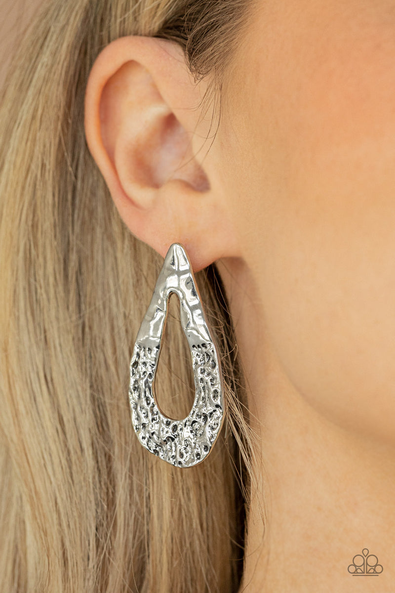 Industrial Antiquity Silver Post Earring Glitz and Glam With Sharonda