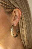 Rustic Revolution Brass Hoop Earring