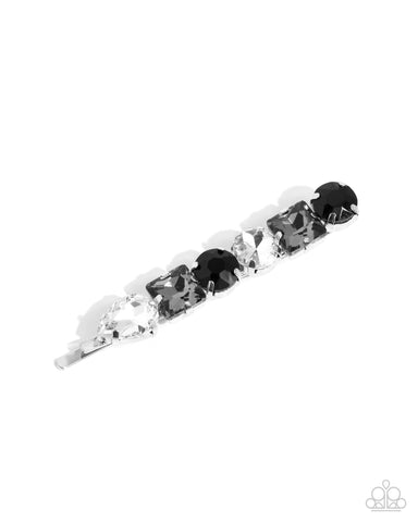 Emblazoned Elegance - Black Hair Clip