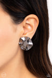 Destination Unknown - Black Clip-On Earring
