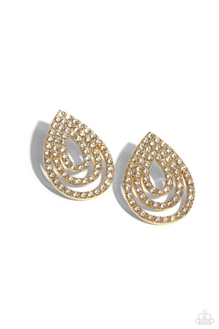 Red Carpet Reverie - Gold Post Earring