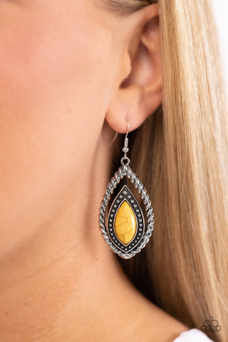 Twisted Trailblazer - Yellow Earring