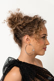 Theater Hoop - White Hoop Earring