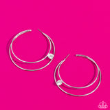 Theater Hoop - White Hoop Earring