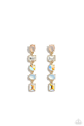 Sophisticated Stack - Gold Post Earring