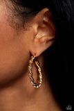 Braided Bravado - Gold Hoop Earring