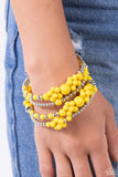 Compelling Clouds - Yellow Bracelet