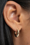 Textured Theme - Gold Hoop Earring