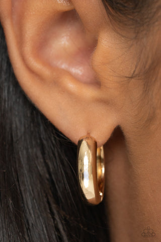 Simply Sinuous - Gold Hoop Earring