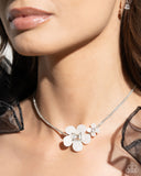 Dainty Deduction - White Necklace