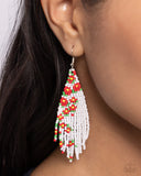 Picturesque Patchwork - Red Earring