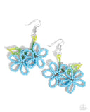 Beaded Blooms - Blue Earring