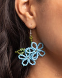 Beaded Blooms - Blue Earring