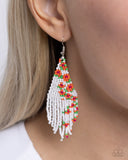 Picturesque Patchwork - Orange Earring