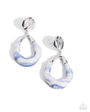 High-Sheen Swirls - Blue Post Earring