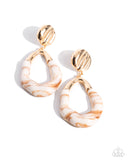 High-Sheen Swirls - Gold Post Earring