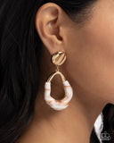 High-Sheen Swirls - Gold Post Earring