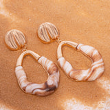 High-Sheen Swirls - Gold Post Earring