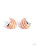 Whimsical Waves - Orange Post Earring