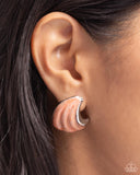 Whimsical Waves - Orange Post Earring