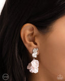 Stacked Sprigs - Pink Earring