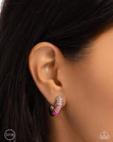 Ombré Observer - Pink Clip-On Earring