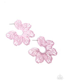 Floral Fame - Pink  Hoop Earring