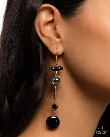 Blissful Balance - Black Earring