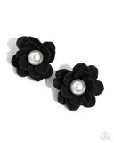 Blooming Backdrop - Black Post Earring