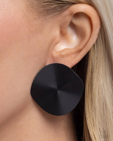 Moody Masterpiece - Black Post Earring