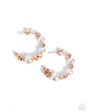 Playful Pearls - Copper Hoop Earring