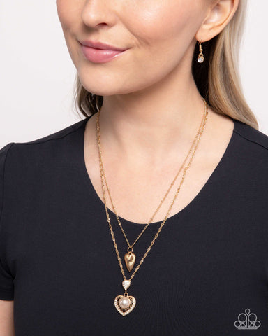Abstract Affection - Gold Necklace