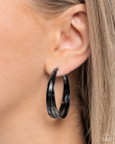 Layover Leader - Black Hoop Earring